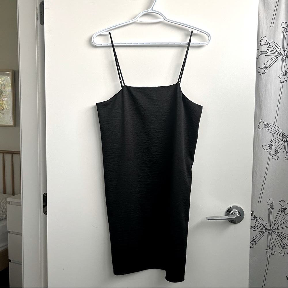 Oak + Fort Black Slip Dress (Size S)